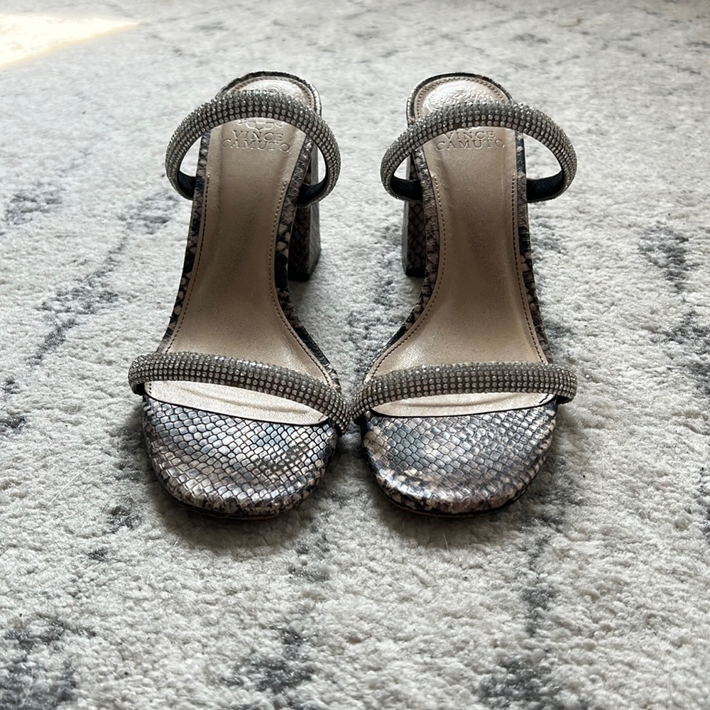 Rhinestone Block Heels - Picture 2 of 4